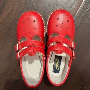 Puli Kids Red Buckle Dress Shoes